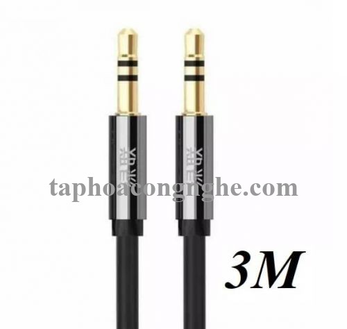 Ugreen 10730 3M màu Đen Cáp âm thanh 2 đầu 3.5mm dương dây dẹt AV119 30010730